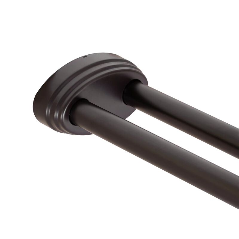 Rustproof Aluminum Double L-Shaped Shower Curtain Rod image number 3