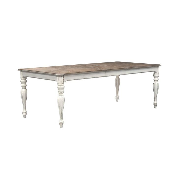 Liberty Furniture Magnolia Manor Rectangular Leg Table in Weathered Bisque