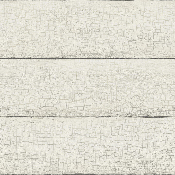 Morgan White Distressed Wood Wallpaper