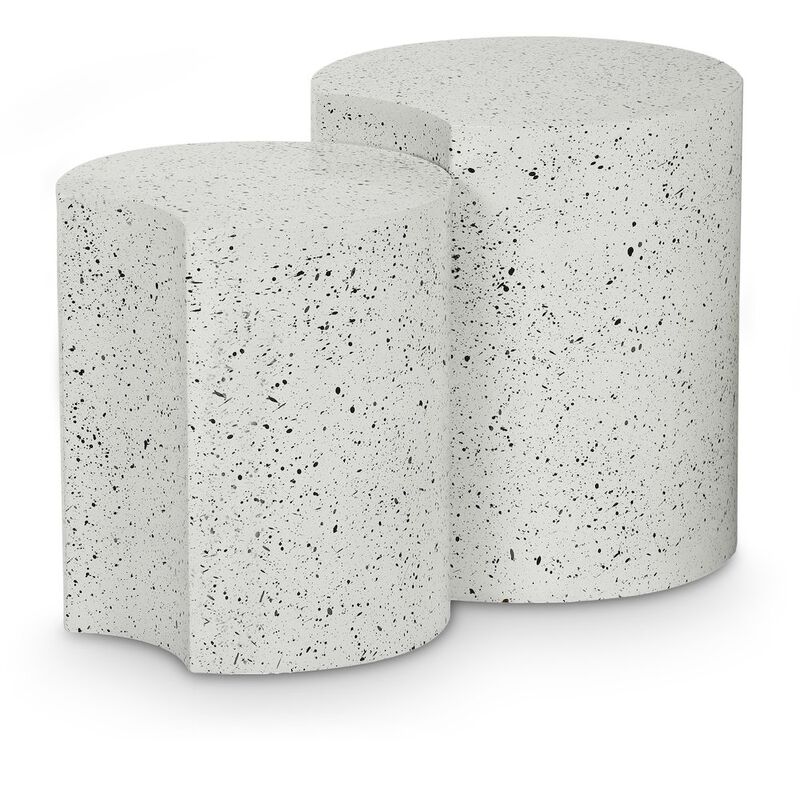 Meridian Furniture Dimple White End Table