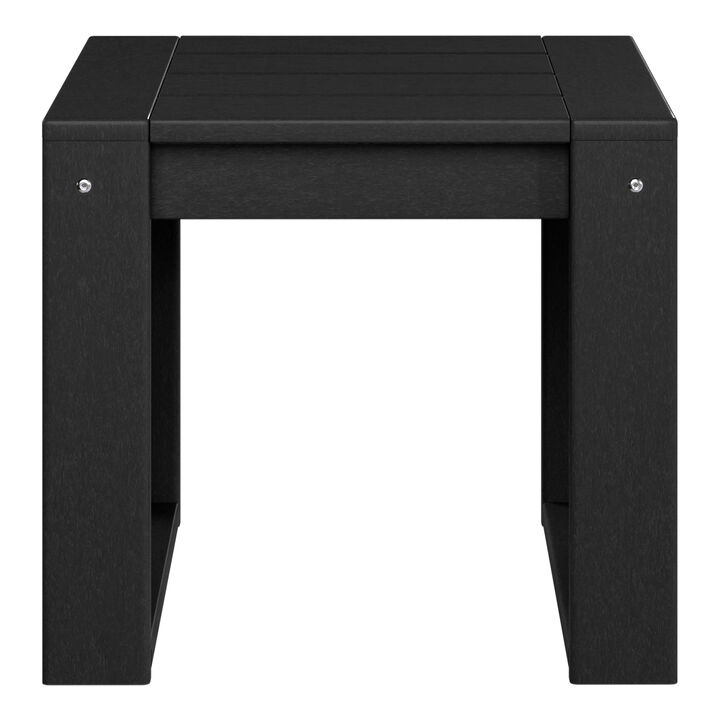 WestinTrends Modern Outdoor HDPE Rectangle Patio Side Table