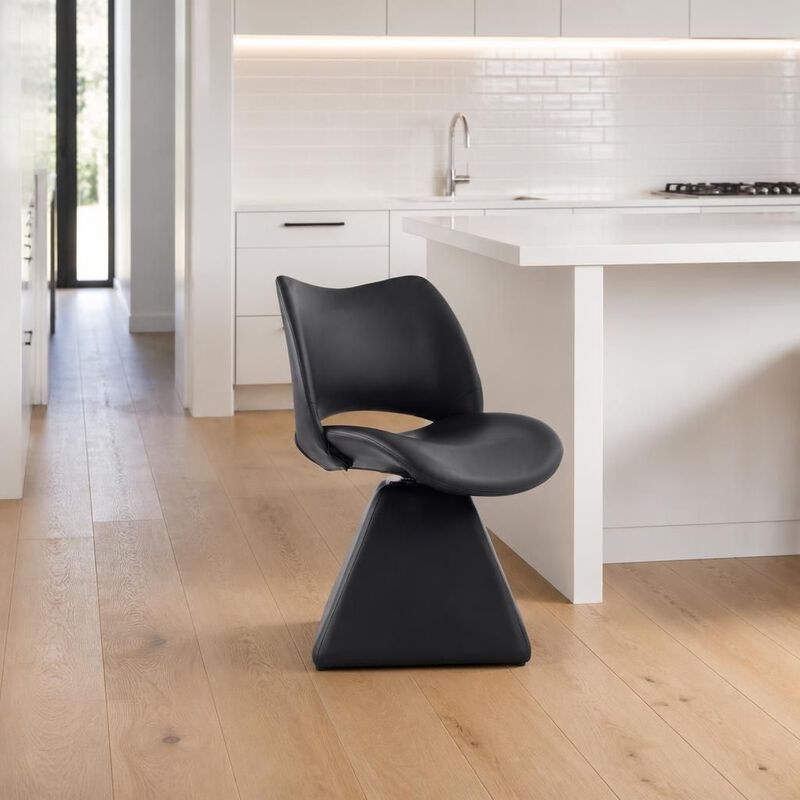 GOODSILO Swivel High-Back Upholstered Dining Chair with Sturdy Hardwood Frame, Comfortable Cushioned Seating for Multi-Use Spaces image number 3