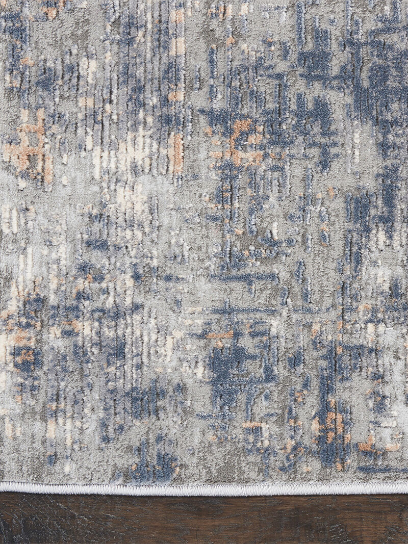 Rustic Textures RUS01 Gray/Beige 7&rsquo;10&rdquo; x Round Rug