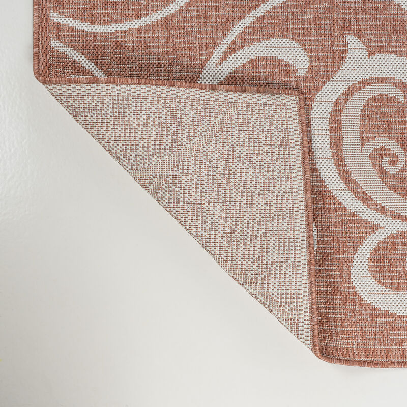 Maribel Traditional Classic All-Over Scroll Indoor/Outdoor Area Rug