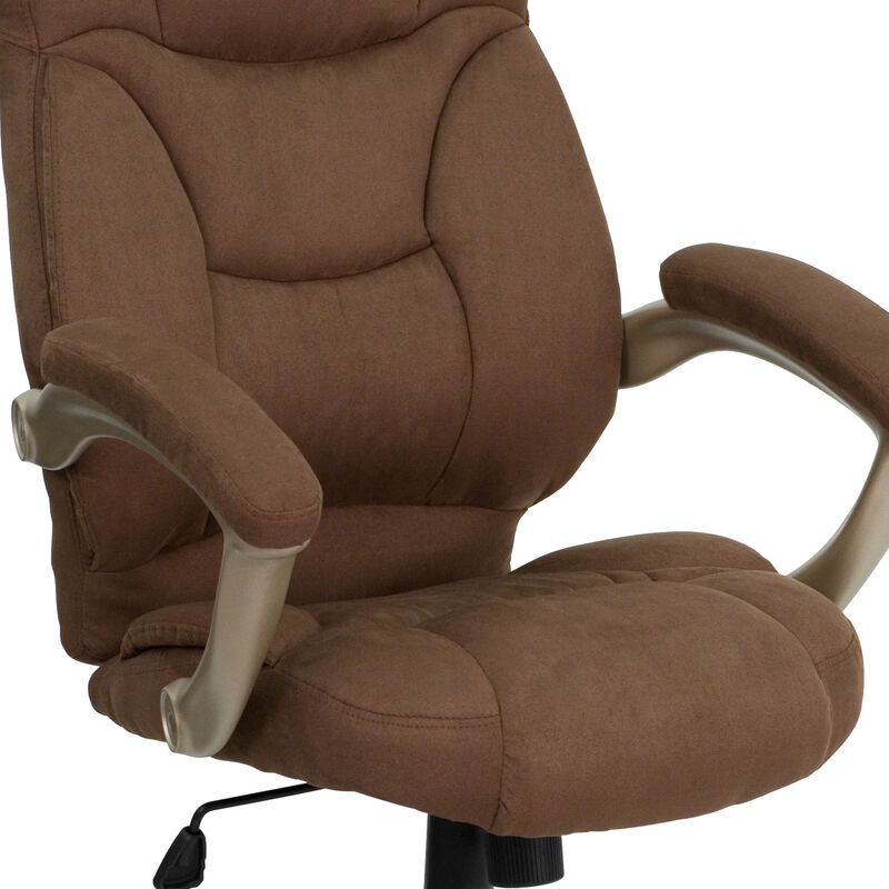 Jessie High Back Black LeatherSoft Contemporary Executive Swivel Ergonomic Office Chair image number 5