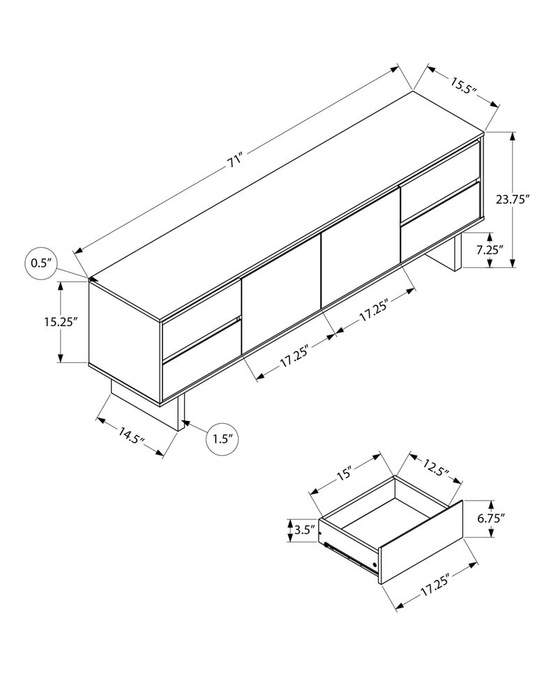 Jefeb TV Stand image number 3