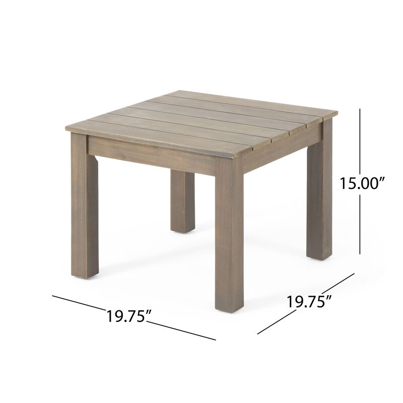 Merax Modern Wooden Square Side Table Coffee Table