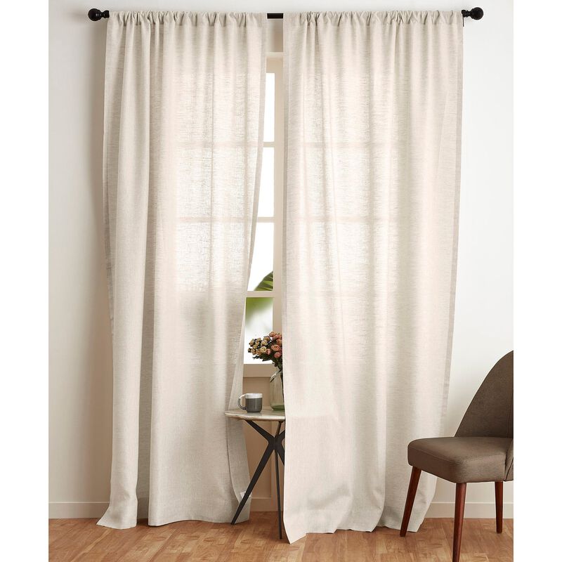 Solino Home 100% Pure Linen Curtain - Linen Curtain