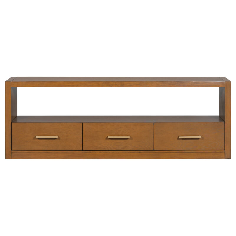 Merax Classic TV Console Side Cabinet TV Stand with 3 Drawers