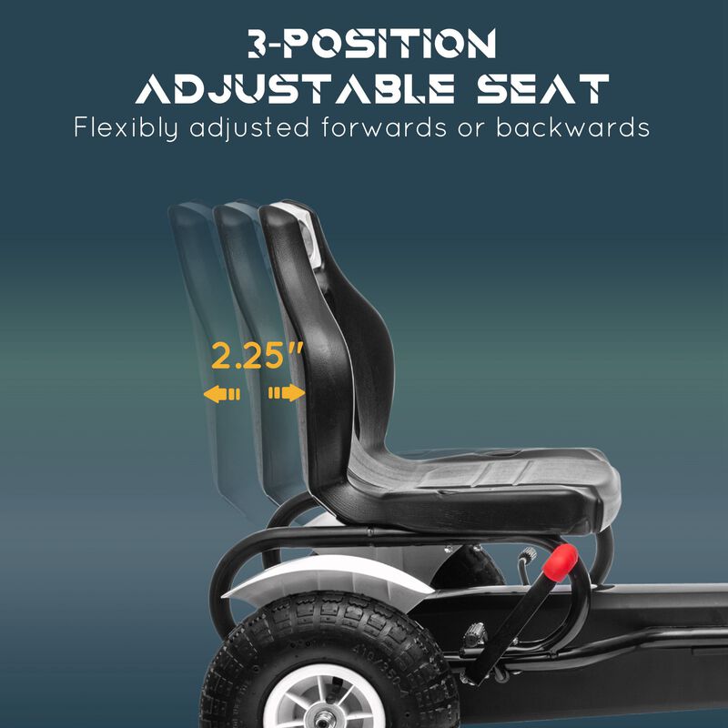 BreeBe Kids Ride On Pedal Go Kart with Sharp Steering image number 3