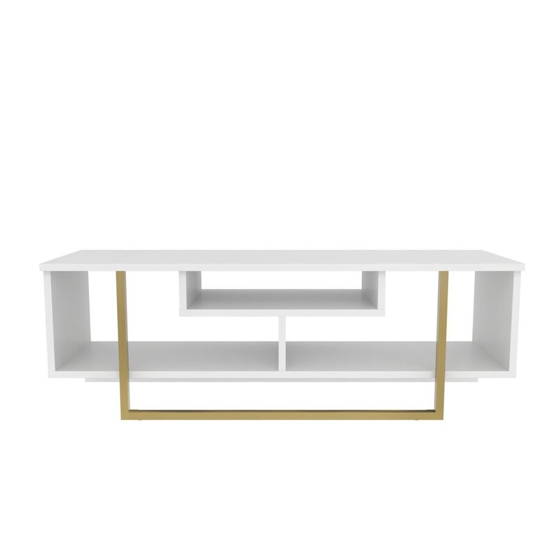 Decorotika Asal 47 Tv Stand - White Gold
