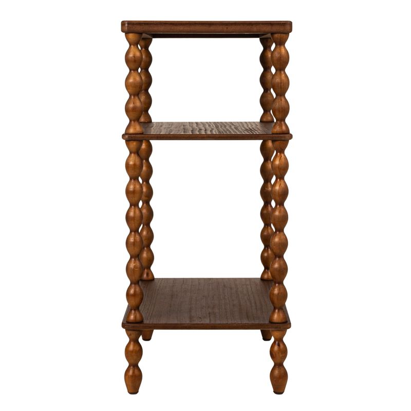 Bobbin Leg Rectangle Wood Accent Table, Walnut image number 4
