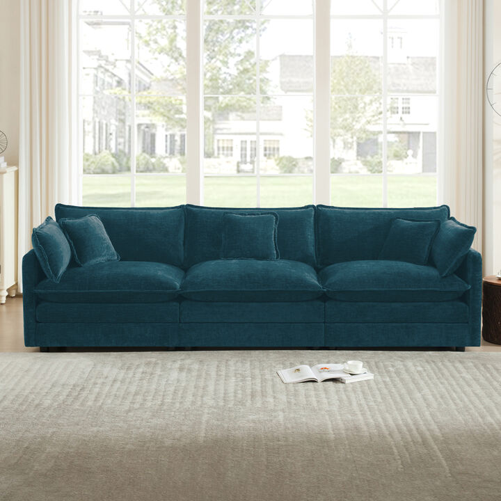 Ninad Mid‑Century Modern 3‑Seater Modular Sofa