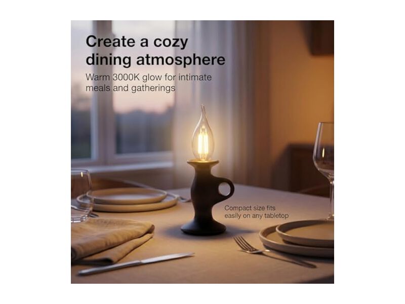 Rechargeable Cordless Dimmable Table Lamp For Bedside 1200mAh Bulbs Included image number 3
