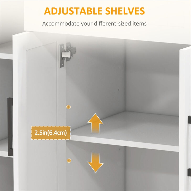 Kitchen Cart & Storage Cabinet Versatile Rolling Organizer for Kitchen & Dining