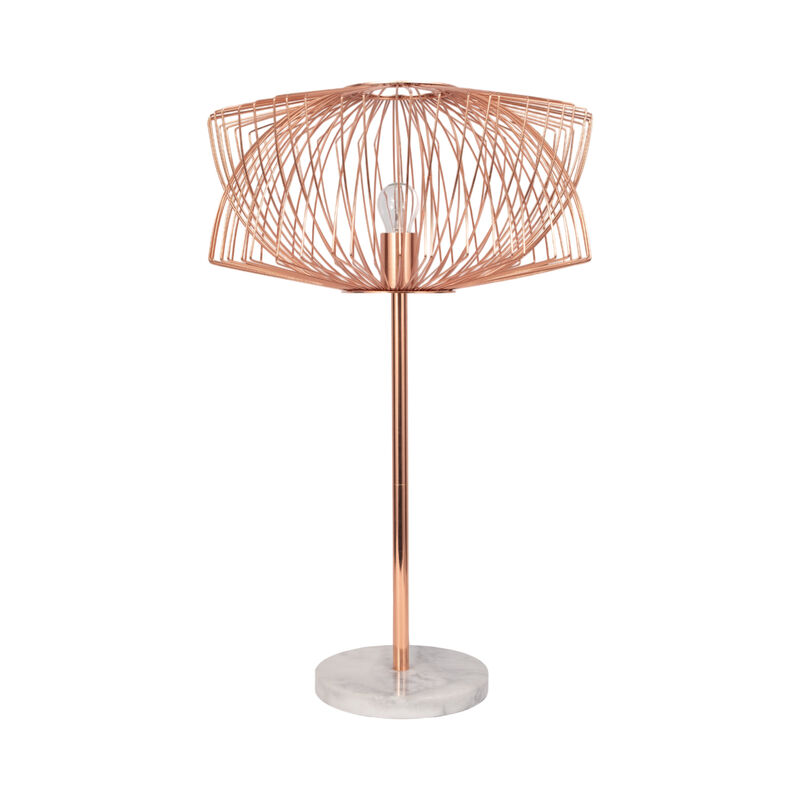 Metal 28" Table Lamp W/Cage image number 1