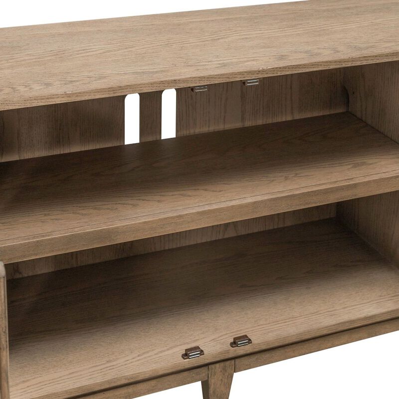 Liberty Furniture Serenity 82 Inch Accent TV Console for Living Room  - Burnished Beige image number 4