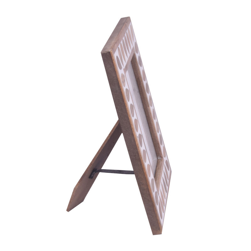 4x6" Teardrop Inlay Frame, Natural/white image number 1