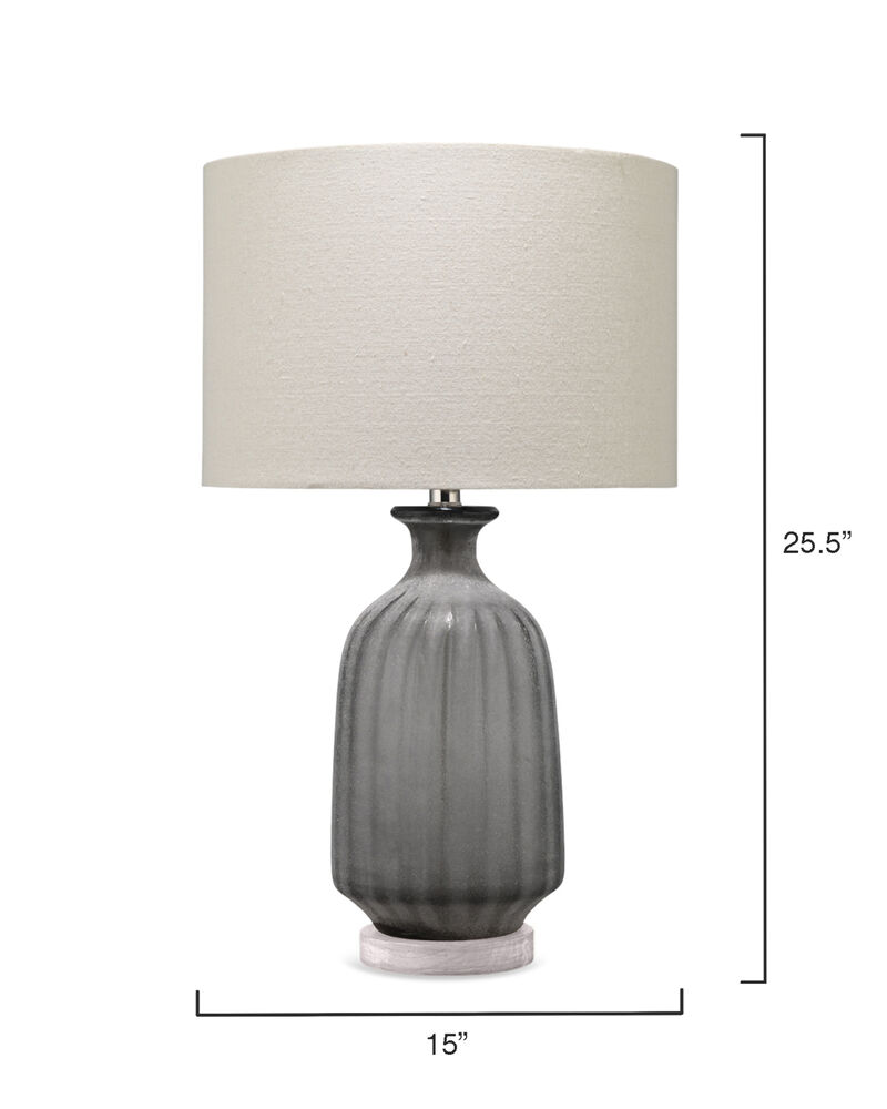 Grey Frosted Glass Table Lamp