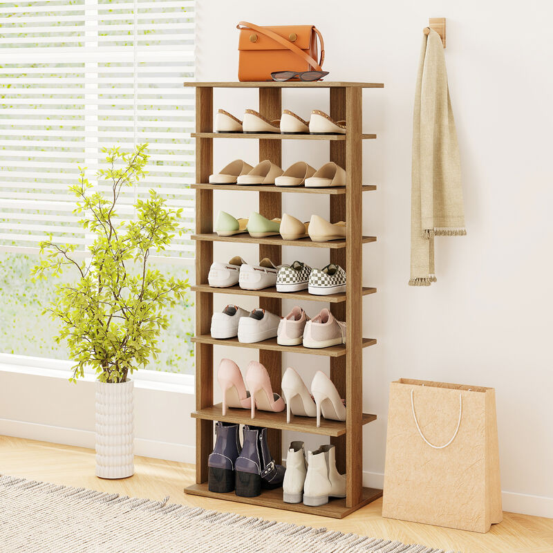 7-Tier Vertical Shoe Organizer with Patented Design for Front Door image number 4