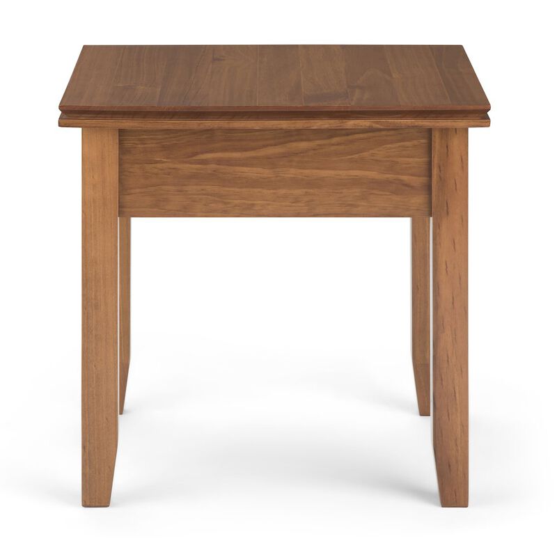 Simpli Home Artisan Solid Wood End Table In Honey Brown