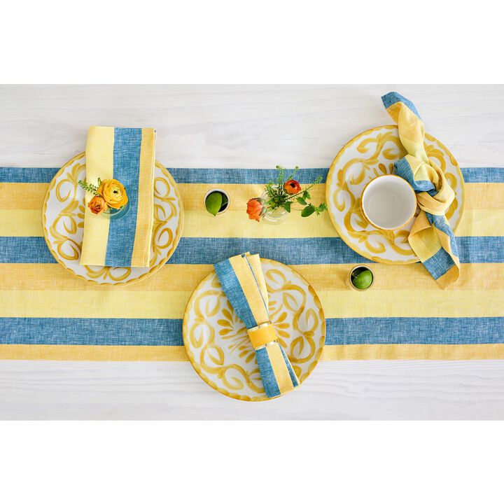 Linen Table Runner - Cabana Stripe