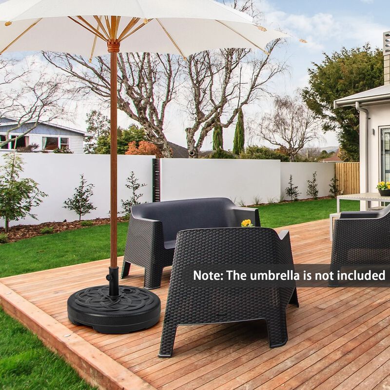 Mondawe 22 Inch Fillable Heavy-Duty Round Patio Umbrella Base Stand