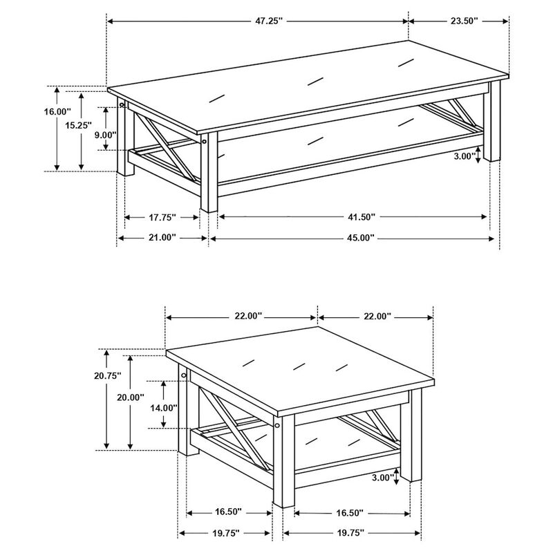 Plethoria Home Dark Merlot 3-piece Occasional Set