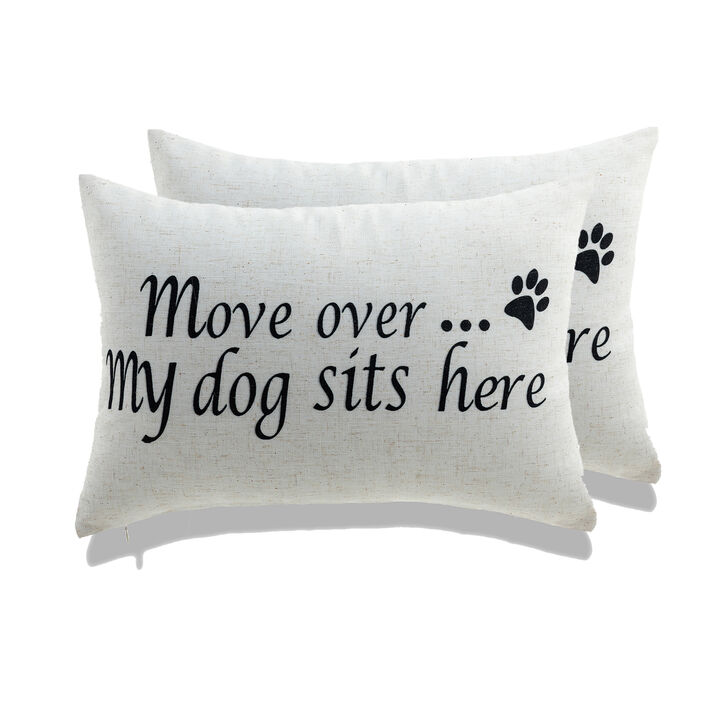 Home and Dog throw pillow - set of 2