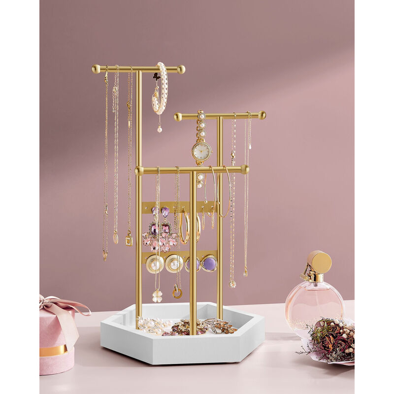 Jewelry Holder Display Stand &ndash; Rotating or Tiered Organizer for Accessories, Rings & Bracelets image number 1