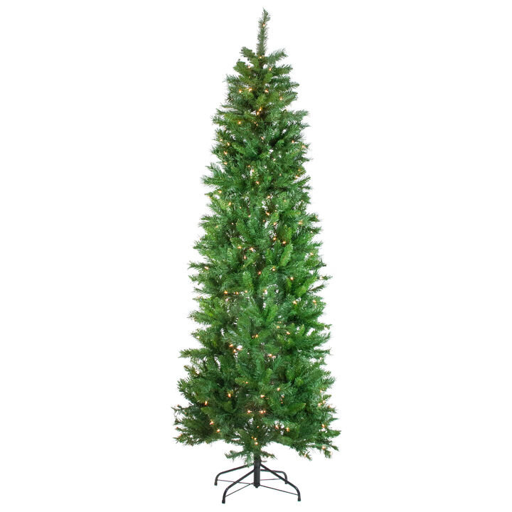 7.5' Pre-Lit Stillwater Spruce Pencil Artificial Christmas Tree - Clear Lights