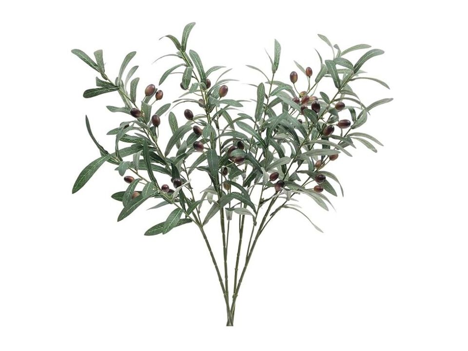 4 Piece Artificial Greenery Stems Vase Filler 28 Inch Olive