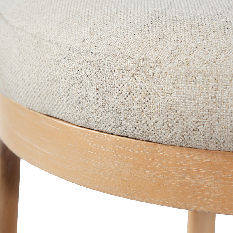 Christopher Knight Home Cecile Modern Rubberwood Upholstered Bar Stools (Set of 4) image number 7