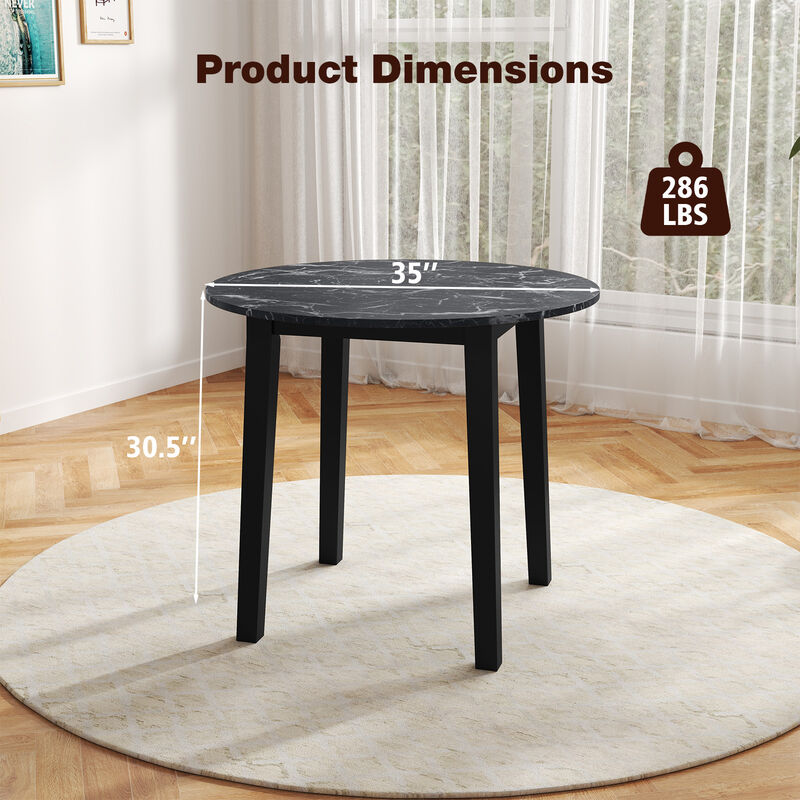 Round Solid Wood Dining Table &ndash; Classic Table for Elegant Dining Room Setup