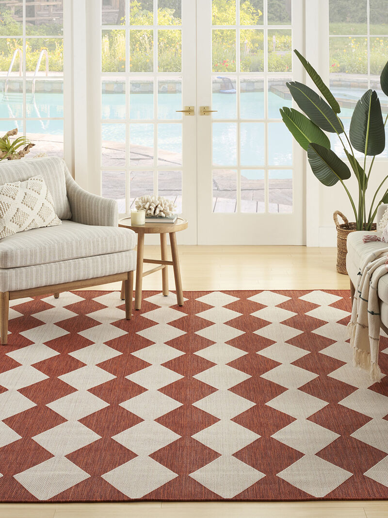 Positano POS04 Terracotta 7' x 10' Rug image number 9