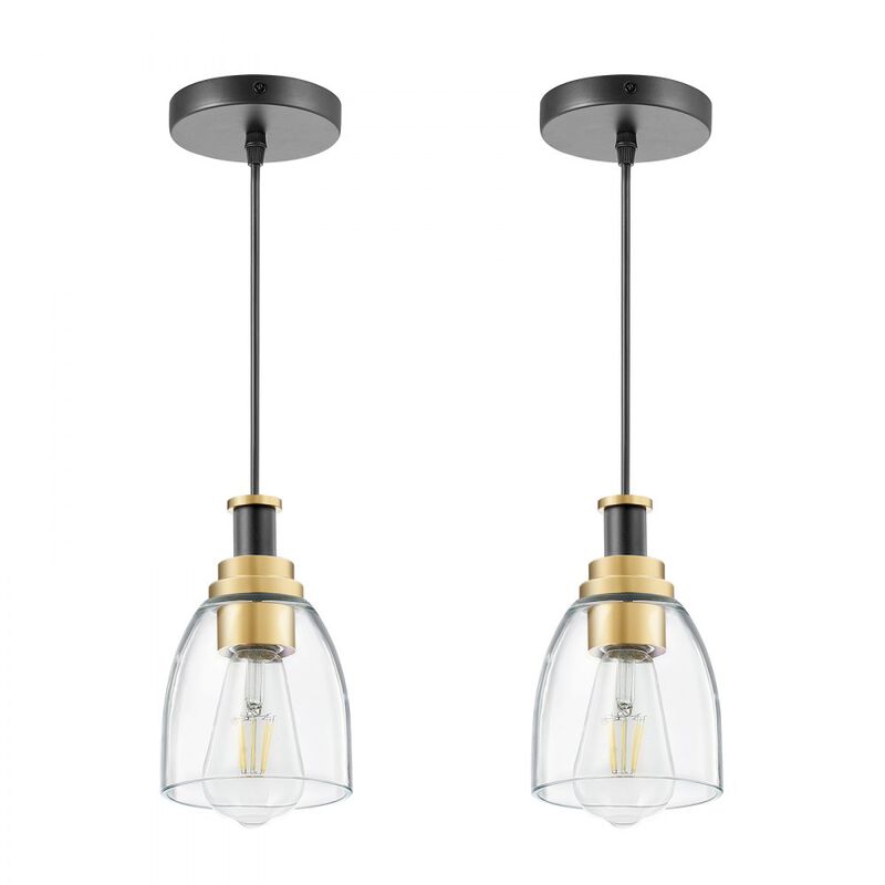Set of 2 Pendant Light Adjustable Hanging Lights for Kitchen, Entryway, or Hallway image number 9