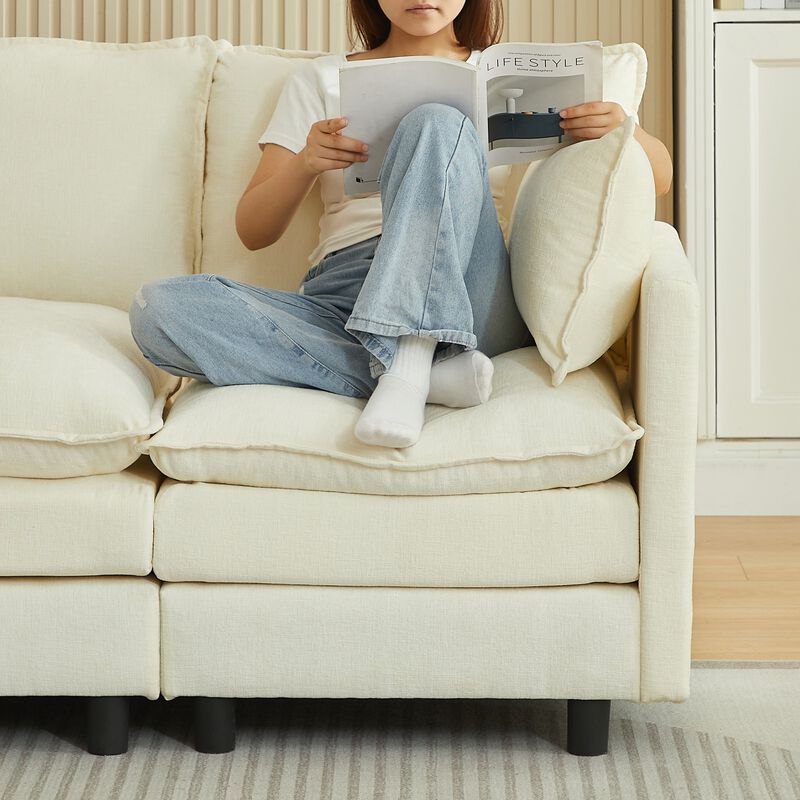 Cusppo Chenille Cloud Modular Sectional Sofa image number 6