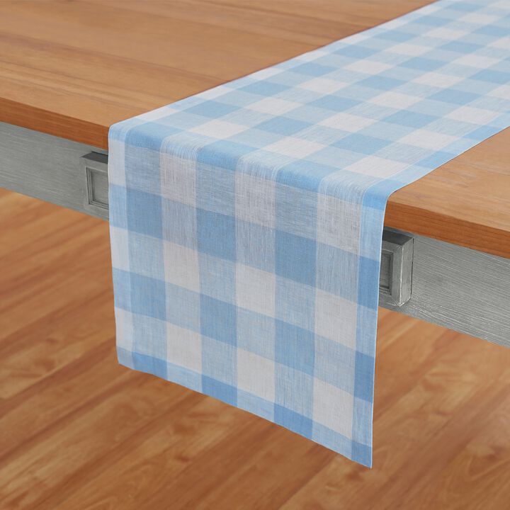 Solino Home 100% Pure Linen Table Runner - Buffalo Check