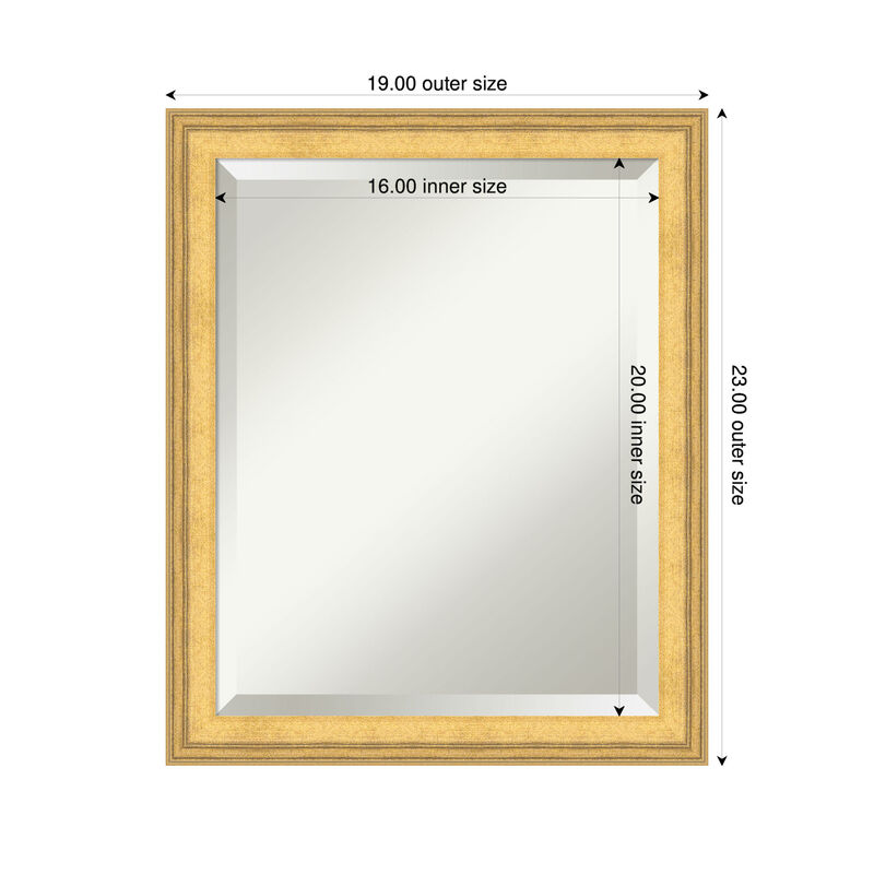 Owen Gold Beveled Wood Framed Wall Mirror