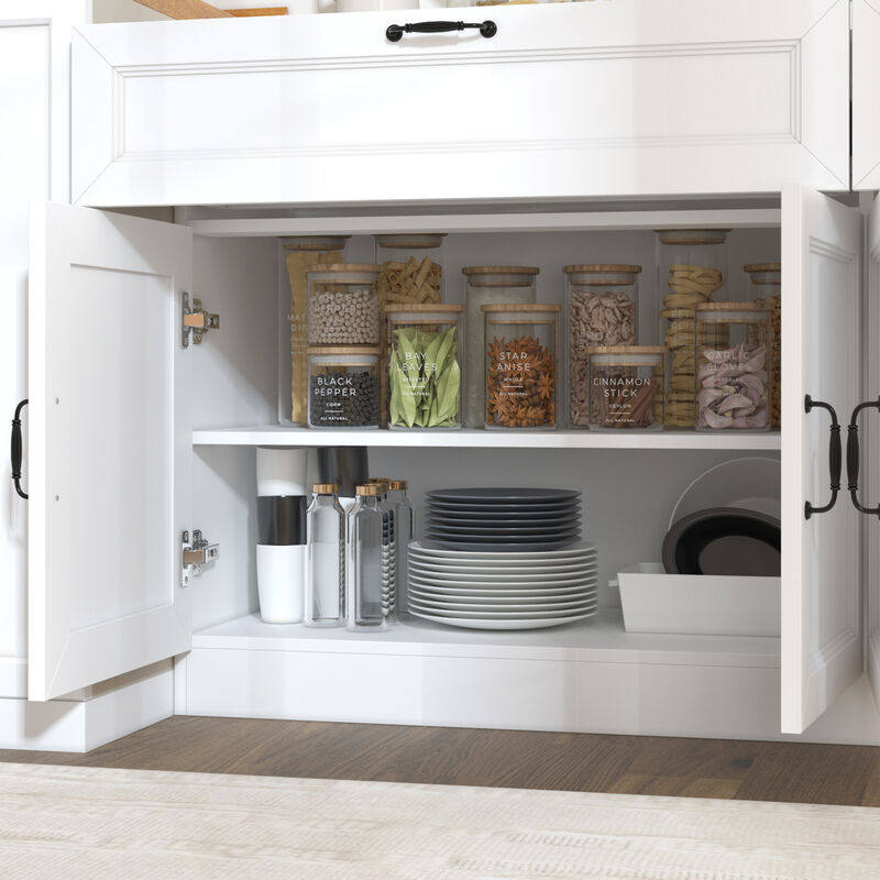 63" W Kitchen Pantry With 8 Door 2 Drawer