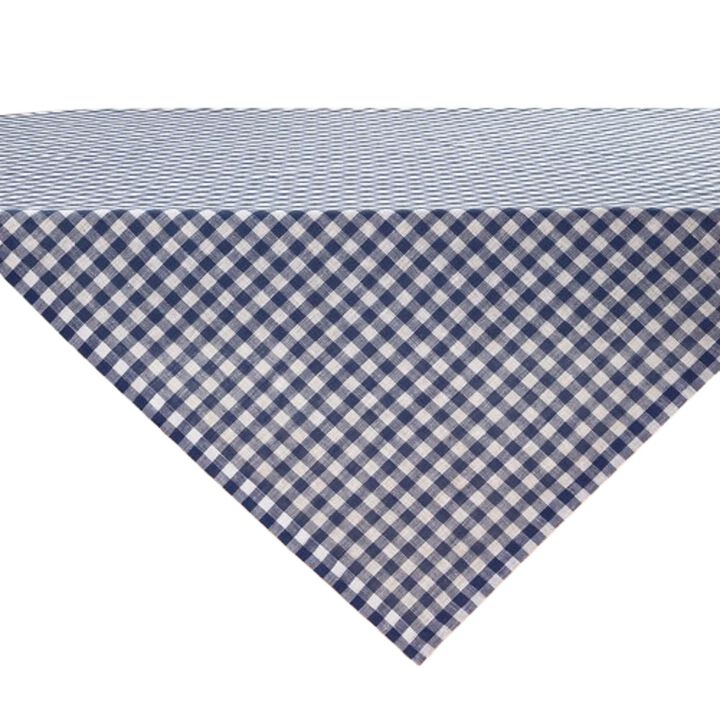 Solino Home 100% Pure Linen Table Throw - Gingham Check