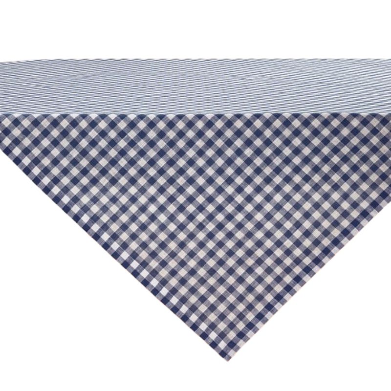 Solino Home 100% Pure Linen Table Throw - Gingham Check
