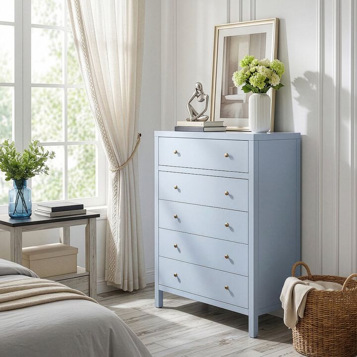 Butler Specialty Nora 36 in. W Rectangular Wood 5 Drawer Tall Dresser