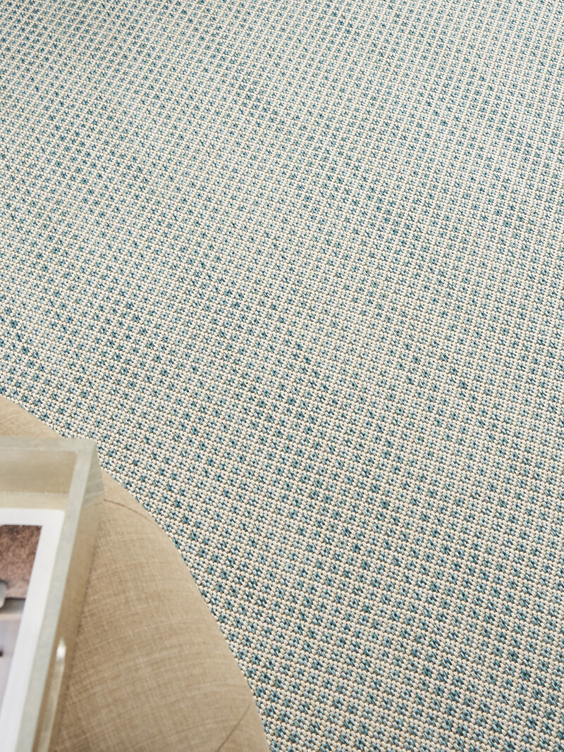 Courtyard COU01 Ivory/Aqua 6' x 9' Rug