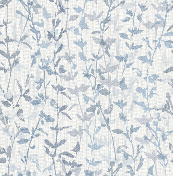 Thea Blue Floral Trail Wallpaper
