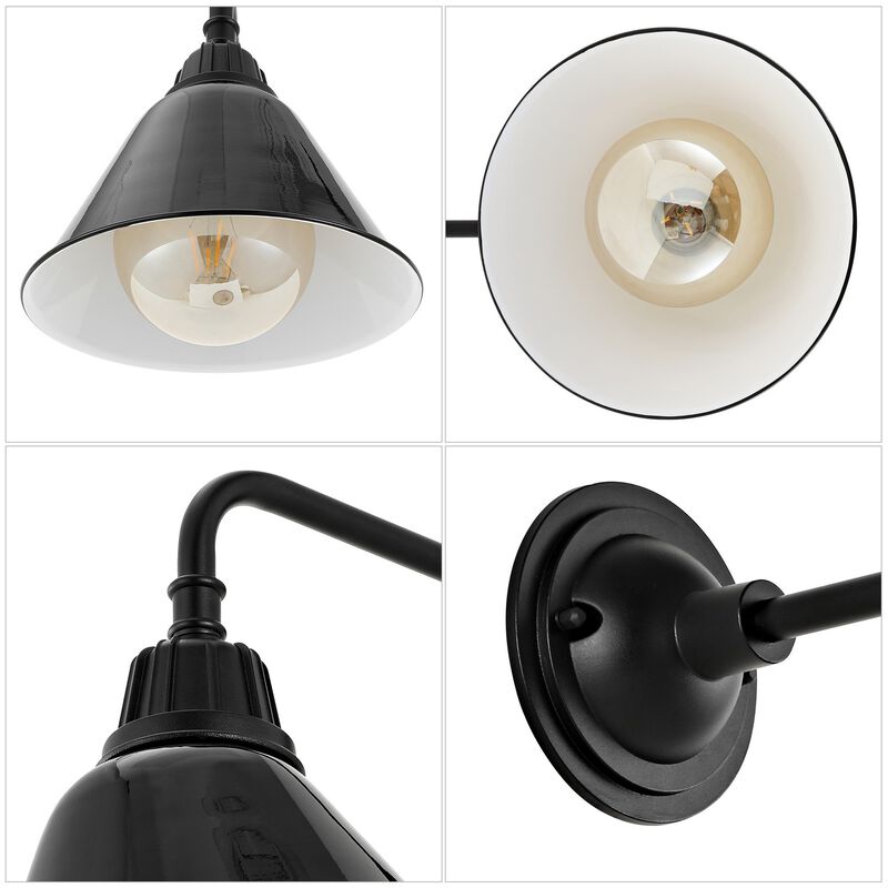 Croydon Farmhouse Industrial Indoor/Outdoor Iron LED Gooseneck Arm Outdoor Sconce