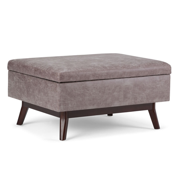 Simpli Home Owen Coffee Table Storage Ottoman