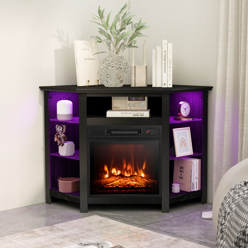 Modern TV Stand with LED Lights &ndash; Entertainment Center for Living Room Storage image number 2