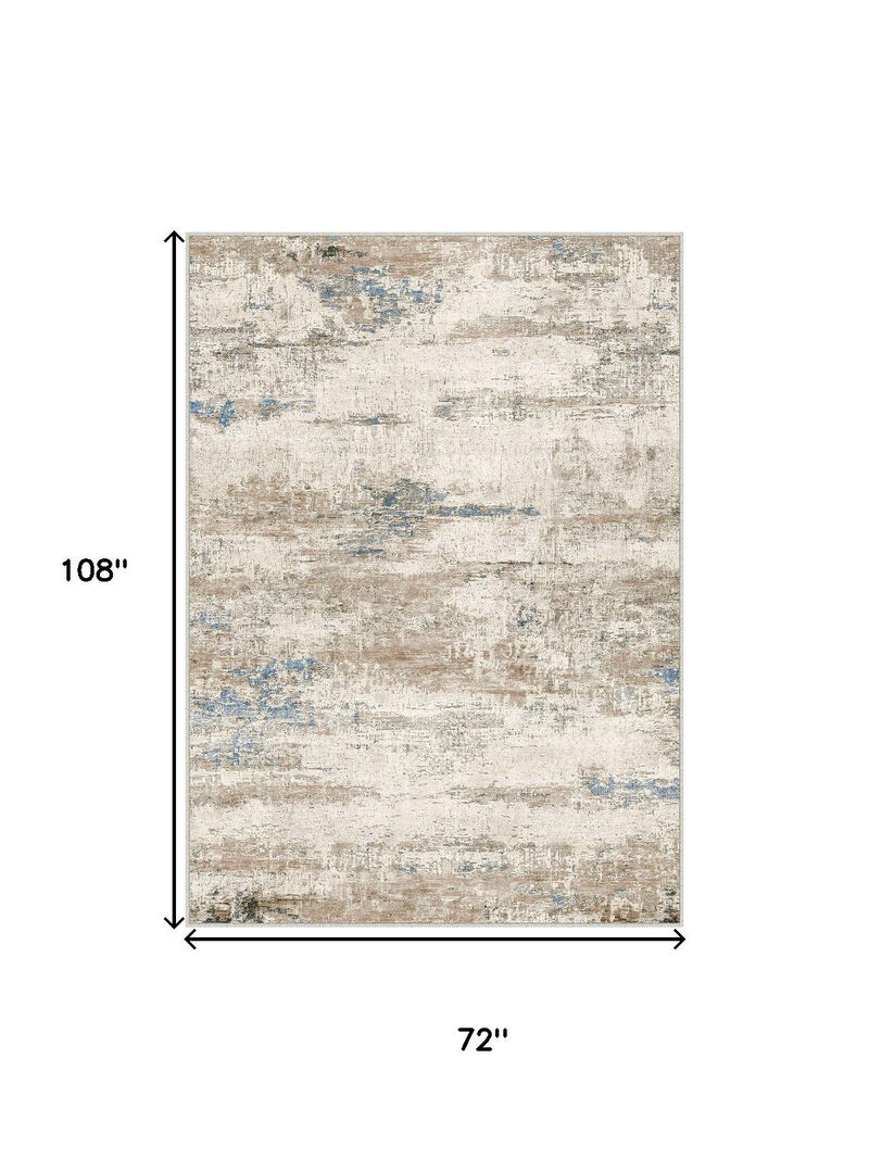 HomeRoots Abstract Washable Area Rug image number 3