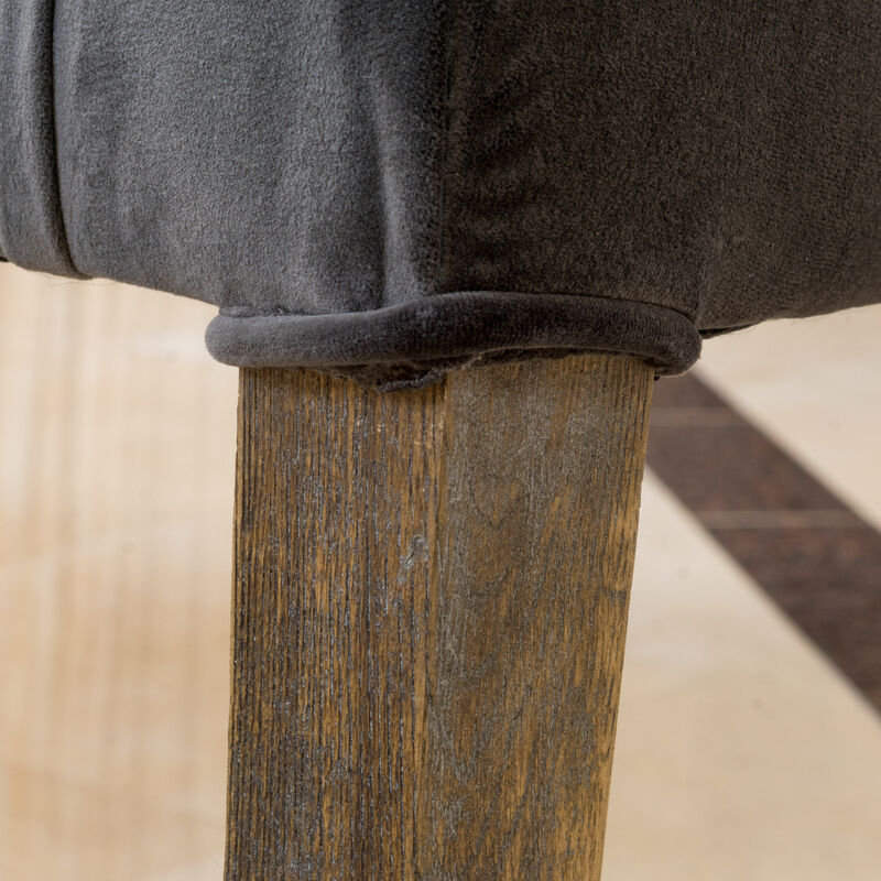 Streamdale Elegant Button-Tufted Upholstered Dining Chairs with Weathered Legs